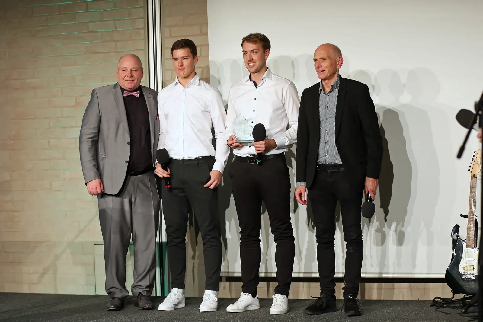 Sportler auf der Bühne